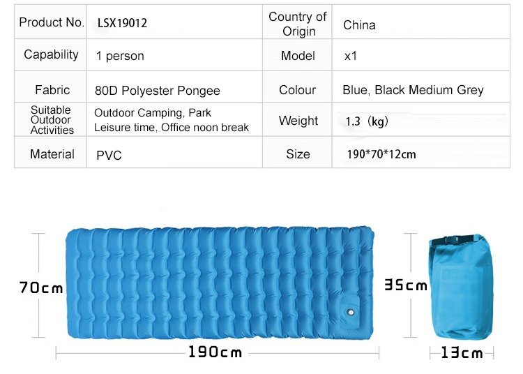 Hot Sale Air Bed Camping Air Bed Mattress Upgraded Inflatable Air Bed Mattresses Airbed Outdoor Travel Airbed