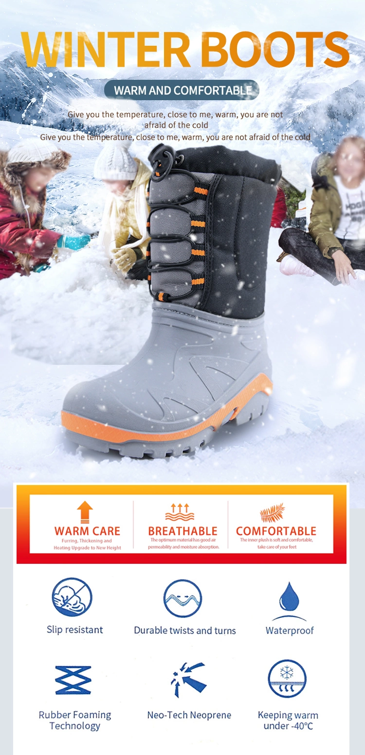 Factory Supply Hot Selling Outdoor Winter Shoes Playing Fun Kids′ Snow Boots