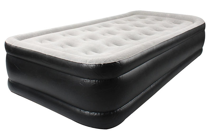 Inflatable Flocked Mattress Single Airbed with Built in Electric Pump USA Standard