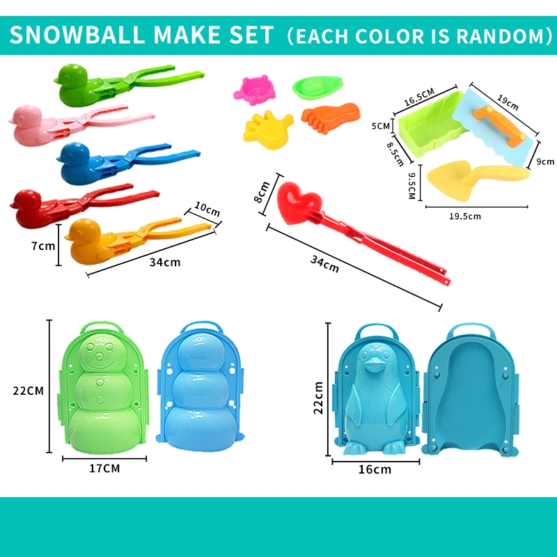 Snow Model Snowballs Make Clamped Snow Tools Toys for Children Outdoor Winter Safety Cartoon Duck Shape Fun Exercise
