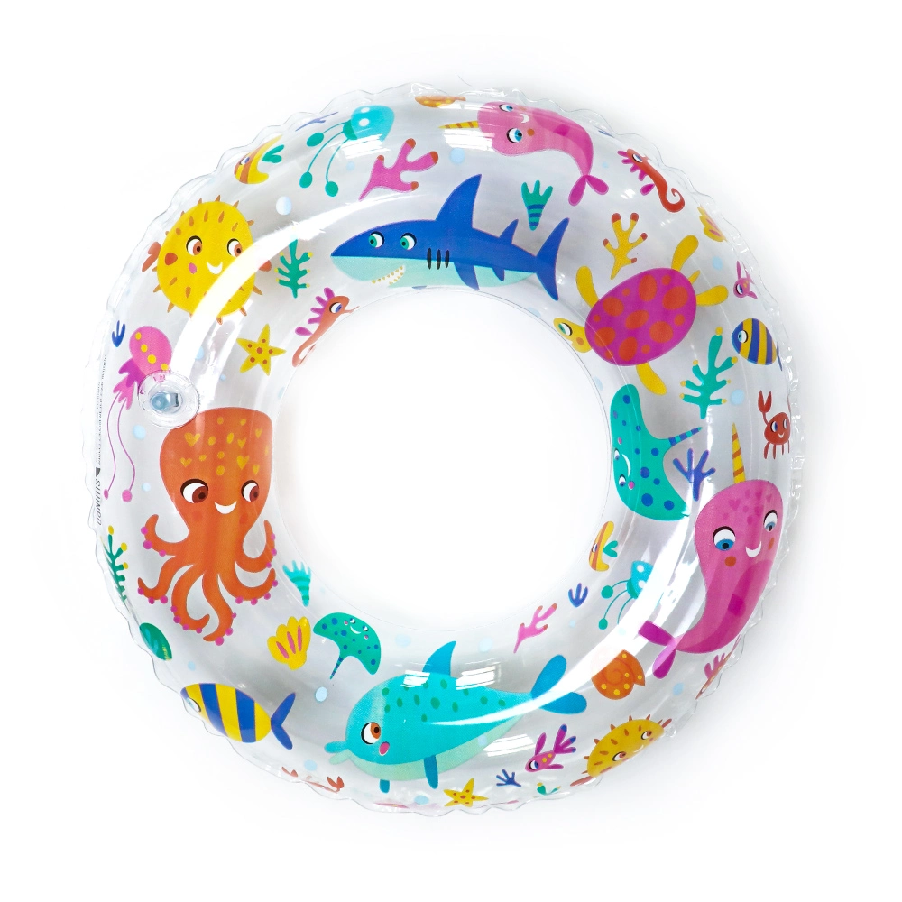 Factory Custom Marine Anima Cartoon Inflatable Toy Pool Float Swimming Ring