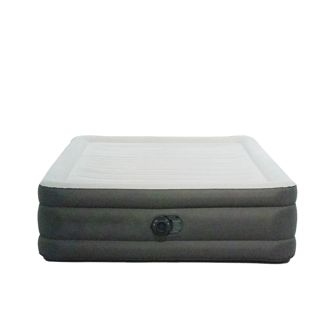 Outdoor Inflatable Air Mattress Collapsible Airbed with Built-in Electric Pump for Camping