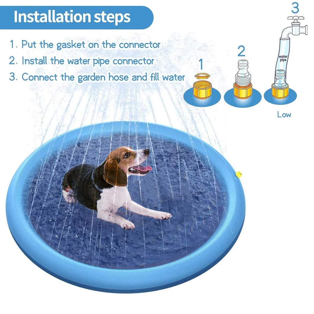 Summer Best Selling Outdoor Portable Inflatable Splash Water Mat Sprad Pad Sprinkler Play Mat for Kids