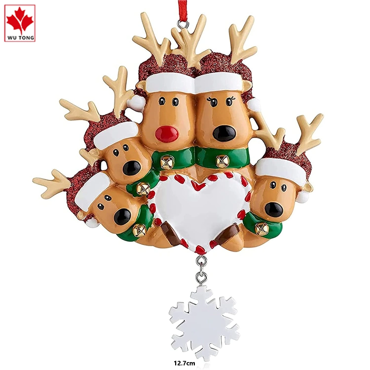 Christmas Tree Decoration, Cute Deer Winter Fun Family Resin Christmas Tree Home Decoration