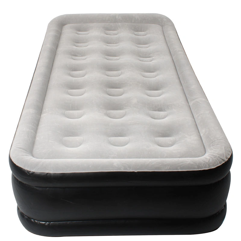 Inflatable Flocked Mattress Single Airbed with Built in Electric Pump USA Standard