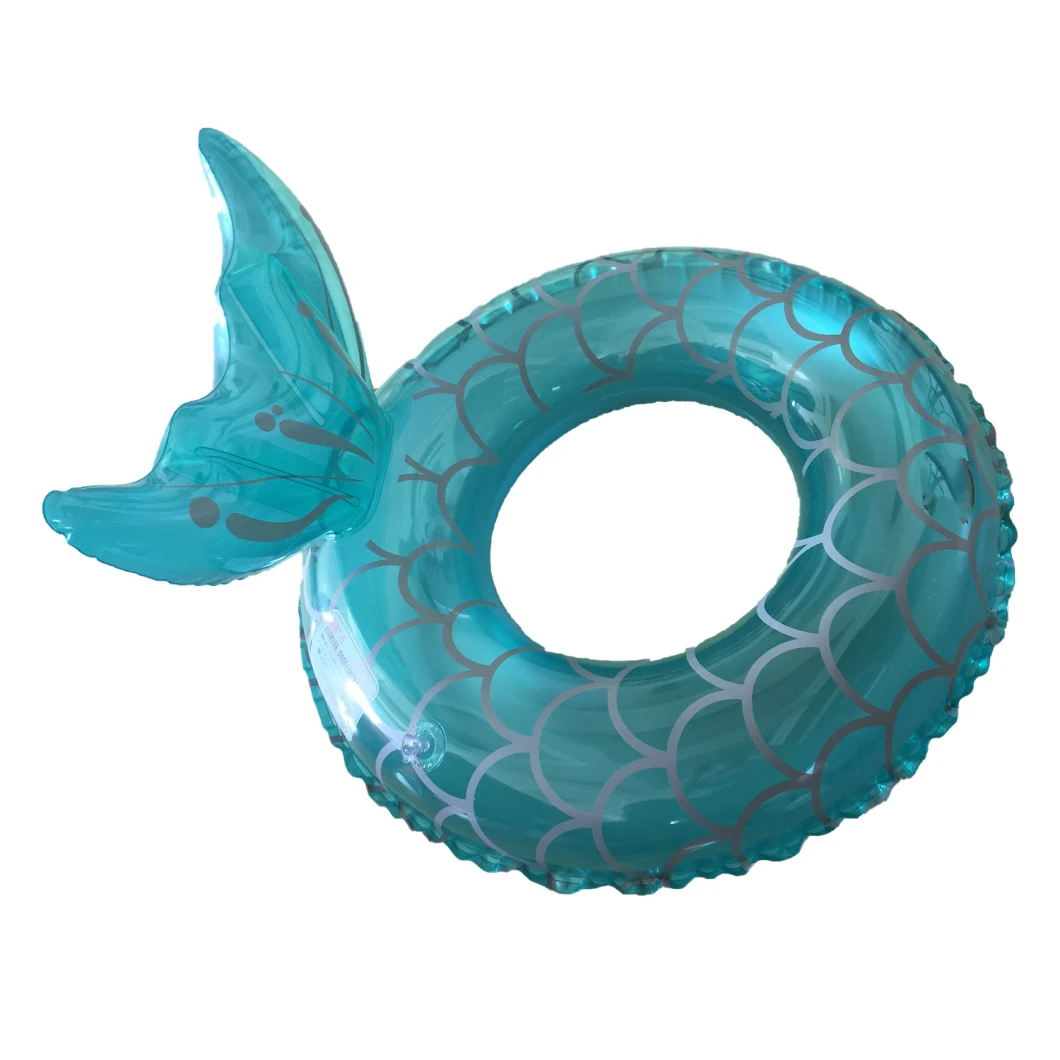 Factory Customized Inflatable Play Toy Pool Floats Mermaid Tail Swimming Rings