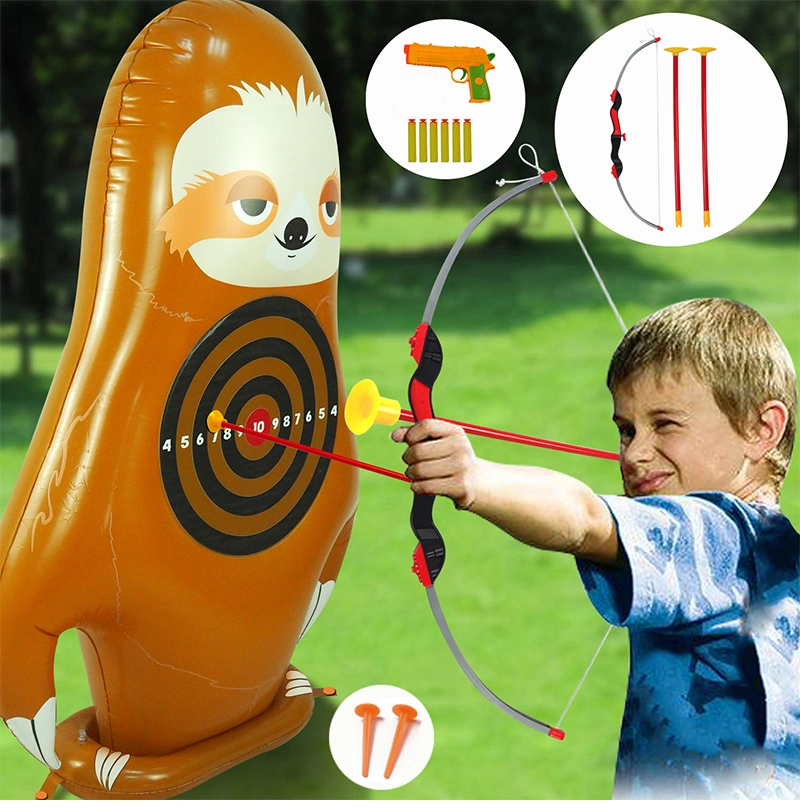 outdoor PVC Kids Garden Eco-Friendly Brown Bradypode Dart Game Set Inflatable Toys