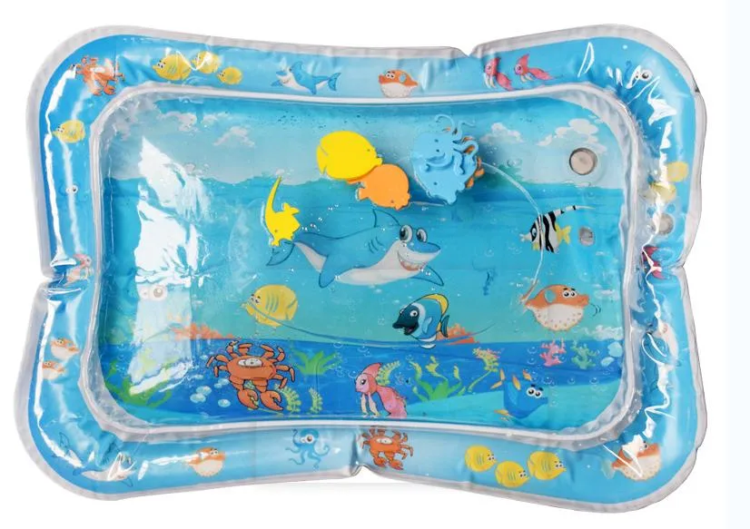 Inflatable Baby Tummy Time Mat Infant Water Play Mat