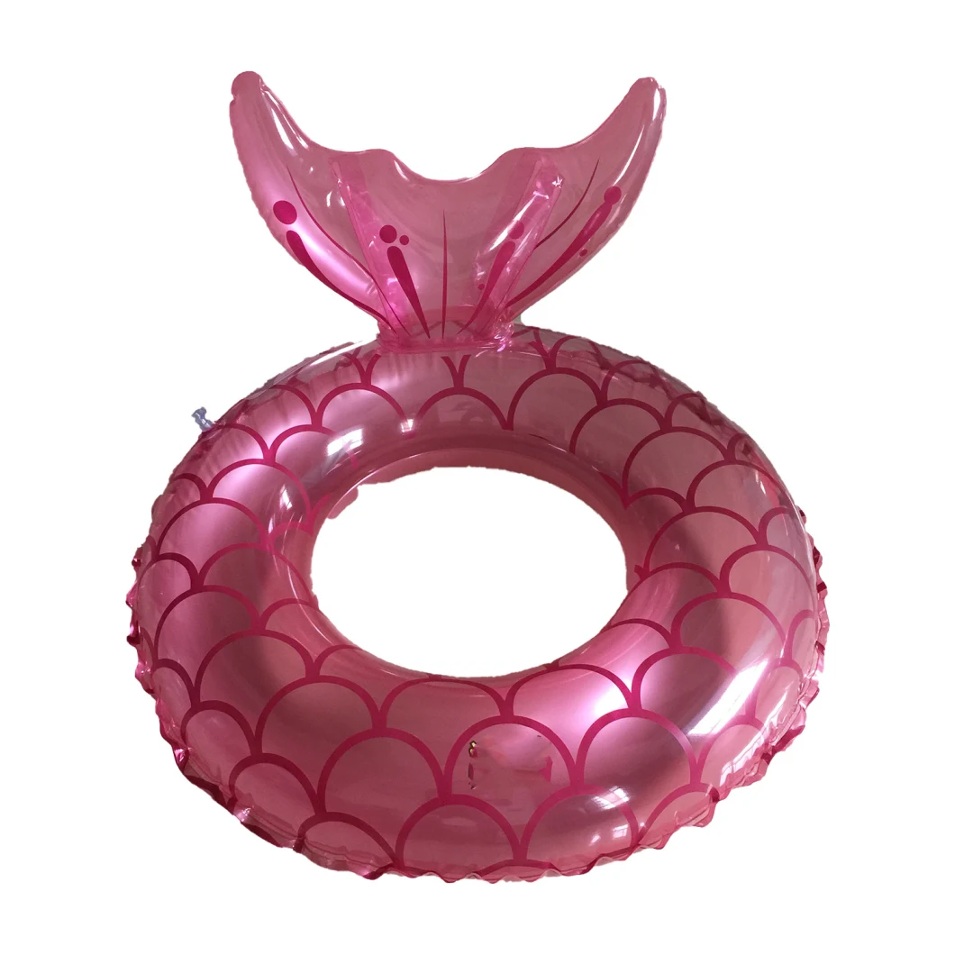 Factory Customized Inflatable Play Toy Pool Floats Mermaid Tail Swimming Rings
