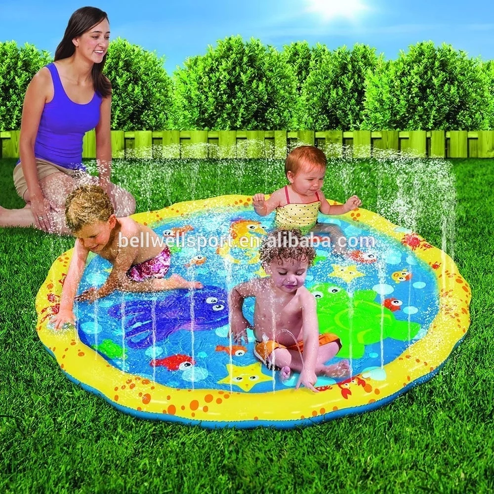 Outdoor Children Inflatable Water Spray Toy Mat Perfect for Outdoor Summer Fun Backyard Play for Infants Toddlers and Kids