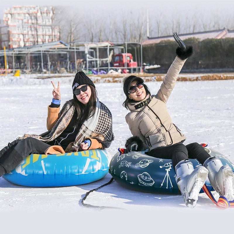 Heavy Duty Towable Inflatable Hard Bottom Sleds Snow Tube for Winter Fun