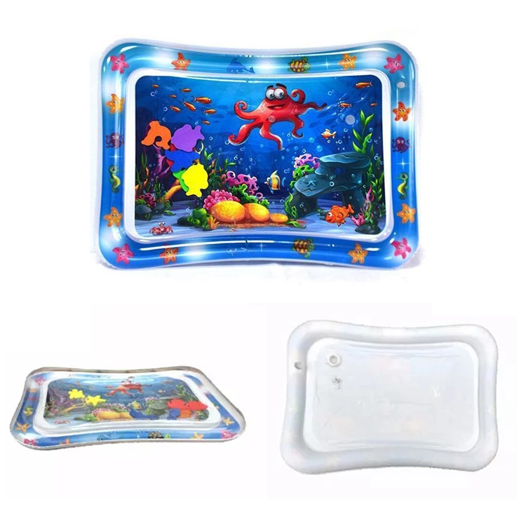 Baby Foldable Water Game Mat Inflatable Play Mat Floating Tummy Time Mat Toddler Waterproof Baby Water Mat