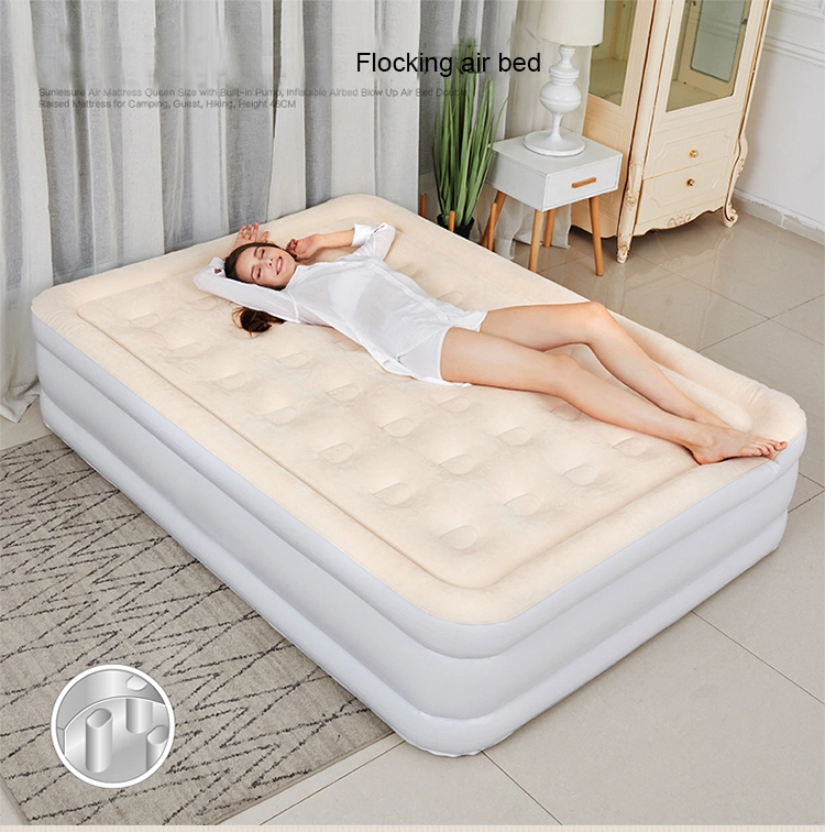Factory Direct Price Electric Airbed with Built in Pump Fast Inflation Camping Inflatable Air Bed for Sale