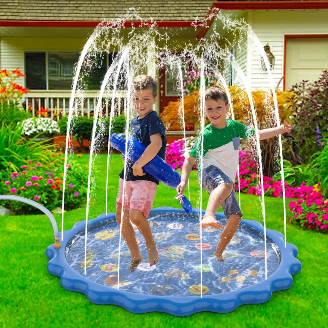 68′′ Large Inflatable Water Play Sprinkler Water Toys Splash Mat