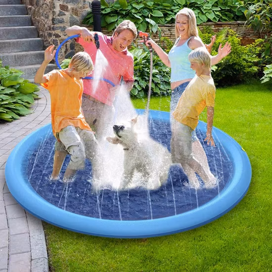 Tapis de jeu d'arrosage personnalisé en gros d'usine de best-seller d'été pour les enfants