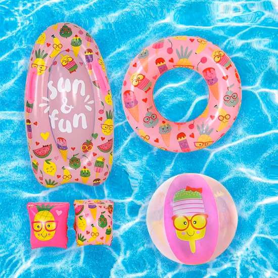 Drôle Beach Party Jouets Gonflable Glitter En Forme De Coeur Anneau De Bain Amour Tube Coeur Piscine Flotteur