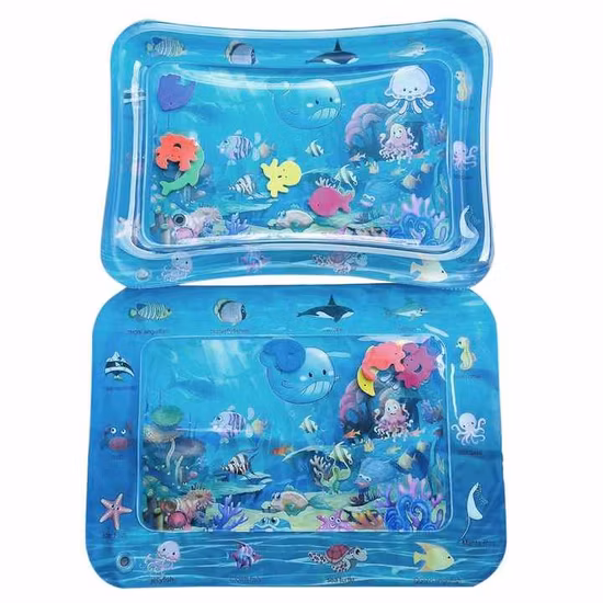 Tapis gonflable de jeu de jeu d'eau de coussin de forme de canard de bébé